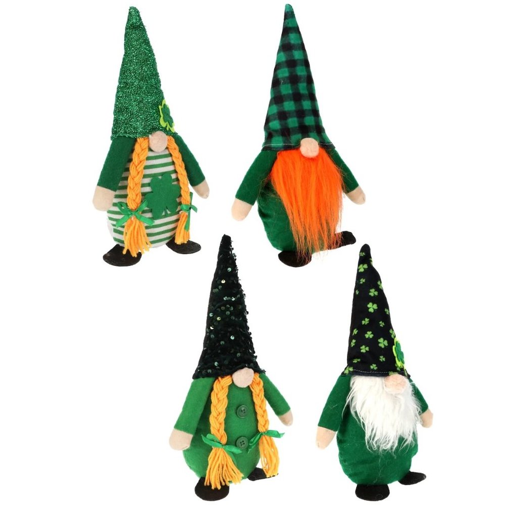 Set of 4 St Patrick's Day Gnomes, 14-in. Boy's & Girl's Home Décor